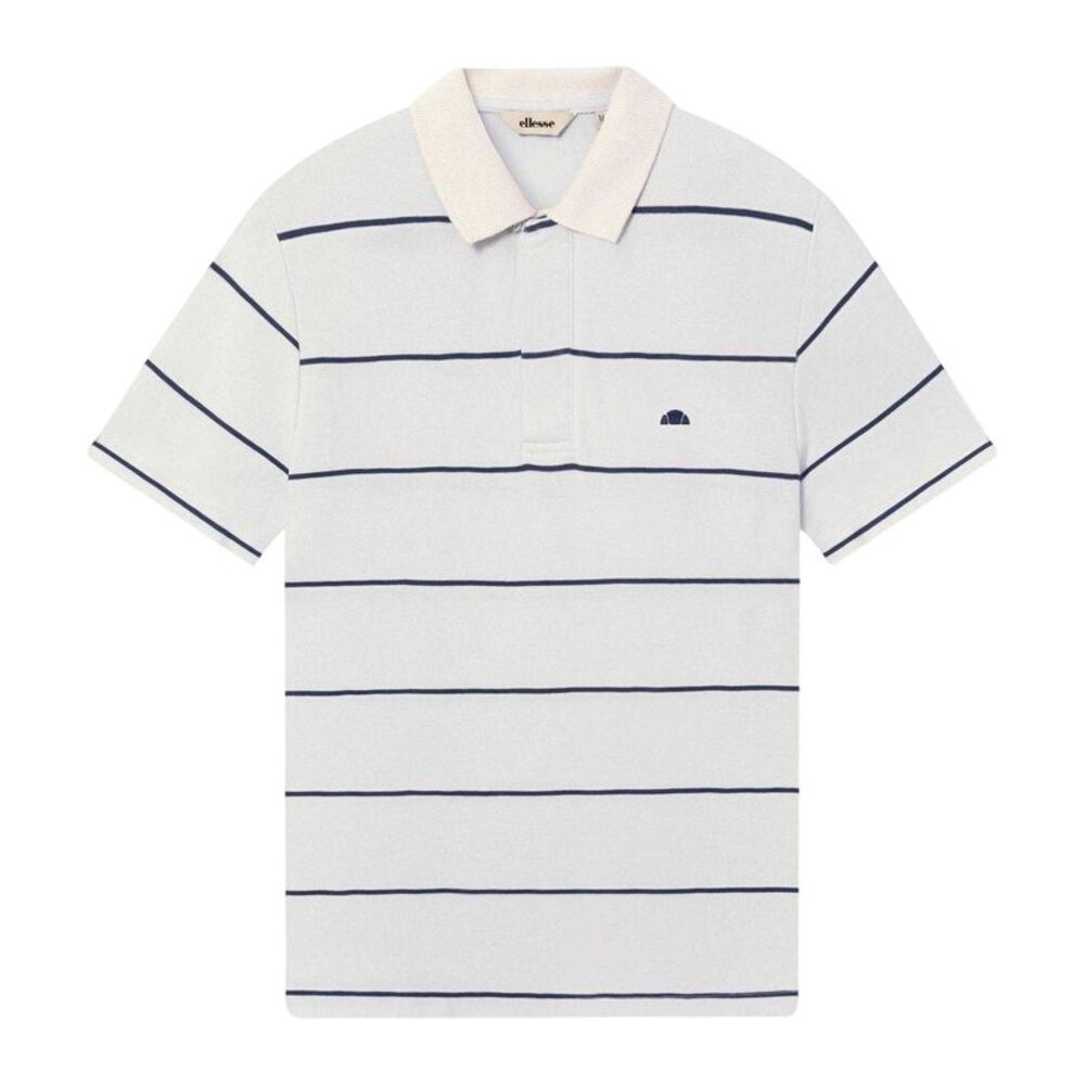 Ellesse Mens Cimetta Striped Polo Shirt / Off White